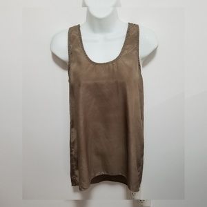 Paper Tee bronze sleeveless top
